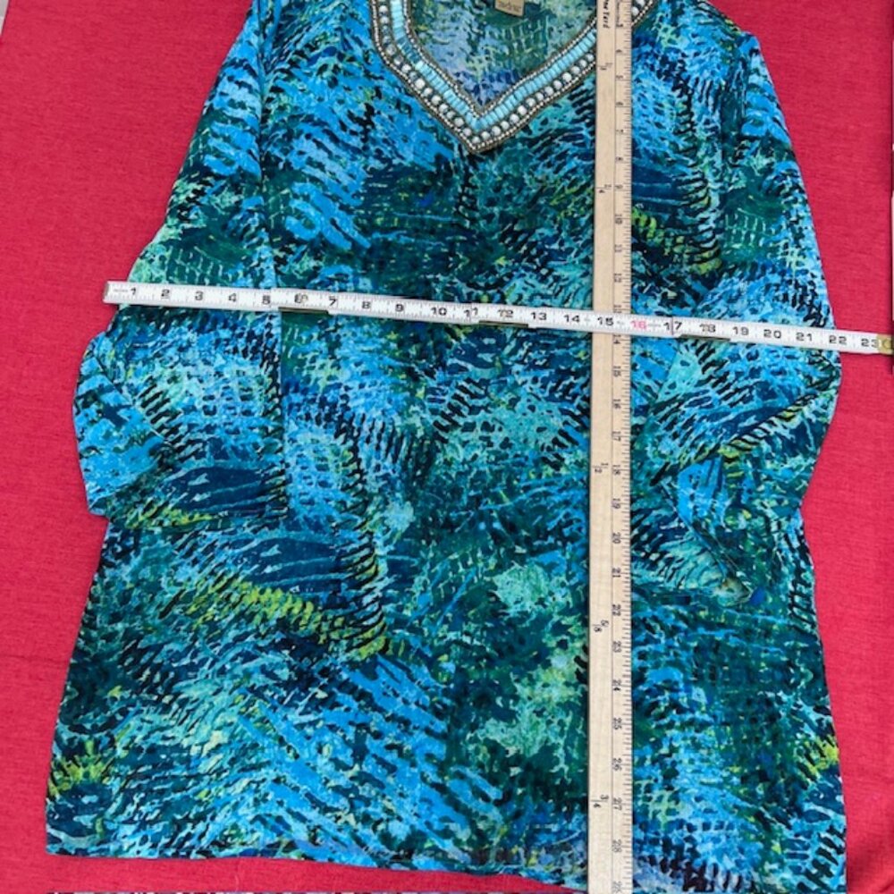 2 Blouses: New Torrid Sz 0 - Peck & Peclk Weekend Floral Long Sleeve (#59 - Picture 8 of 11